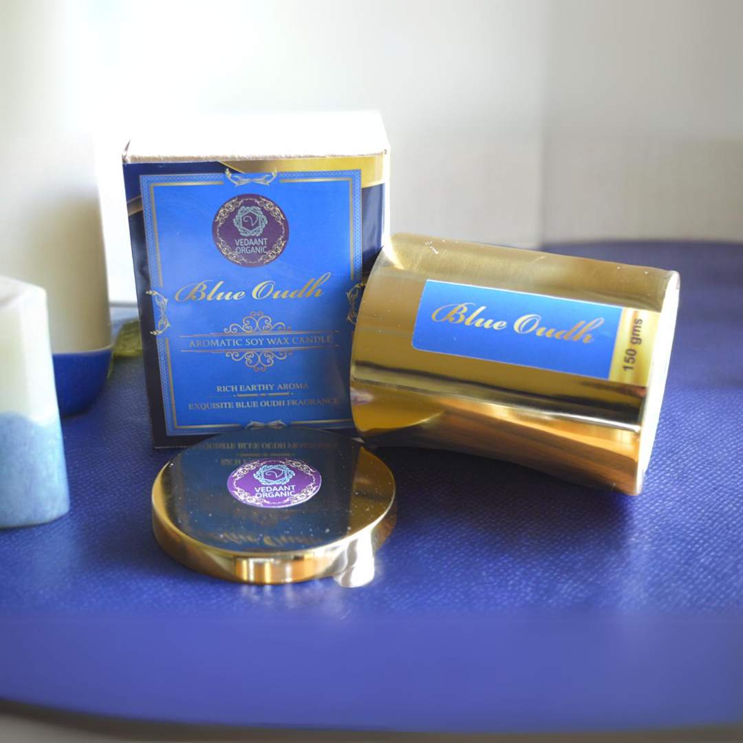 Blue Oudh Aromatic Soy Wax Candle