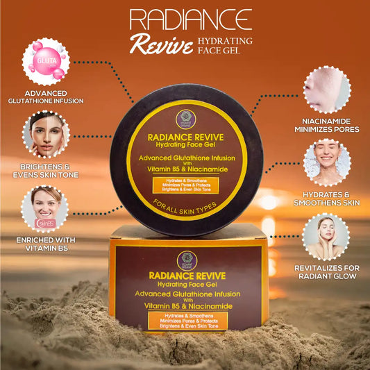 Radiance Revive Hydrating Face Gel with Glutathione I Vitamin B5 & Niacinamide