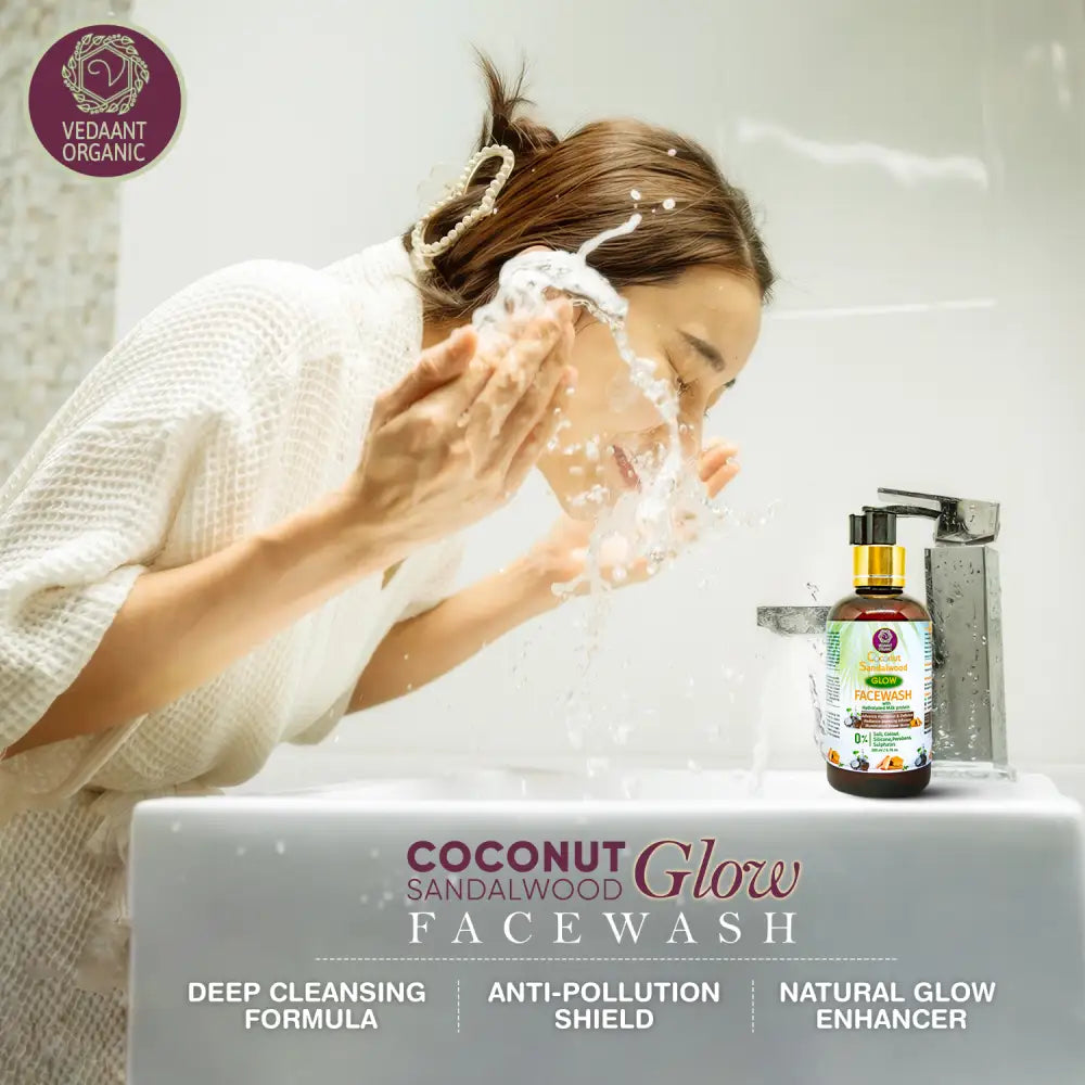 Coconut Sandalwood Glow Face Wash with Hydrolyzed Milk Protein