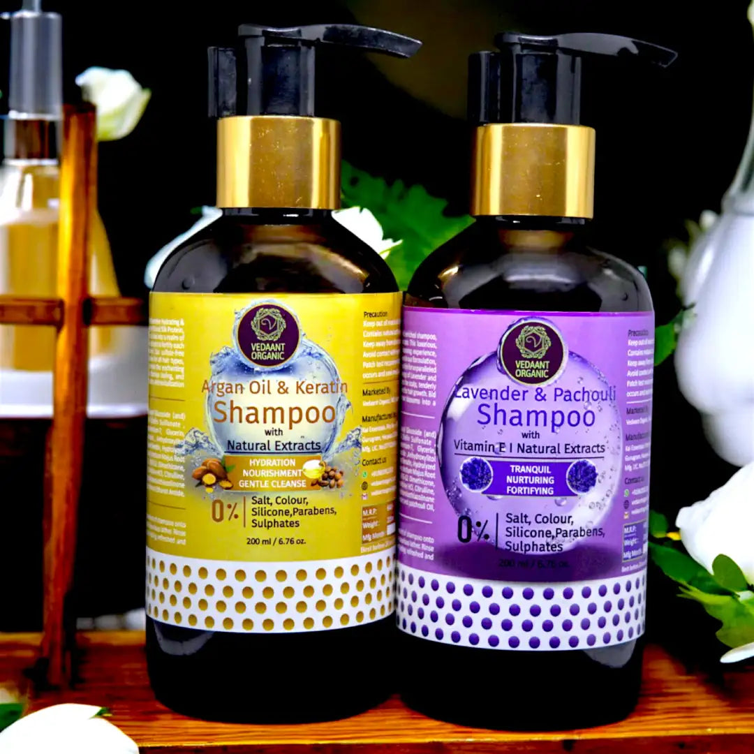 Best Duo Combo I Argan Oil Keratin & Lavender Patchouli Shampoo with Vitamin E & Natural Extracts