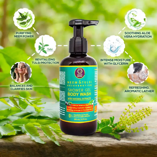 Neem & Tulsi Rejuvenation Shower Gel/Body Wash with Aloe Vera Extracts