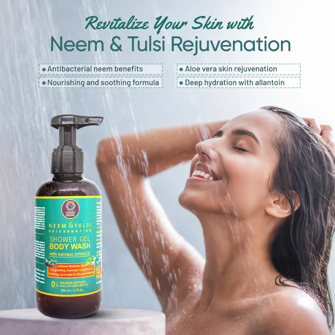 Neem & Tulsi Rejuvenation Shower Gel/Body Wash with Aloe Vera Extracts