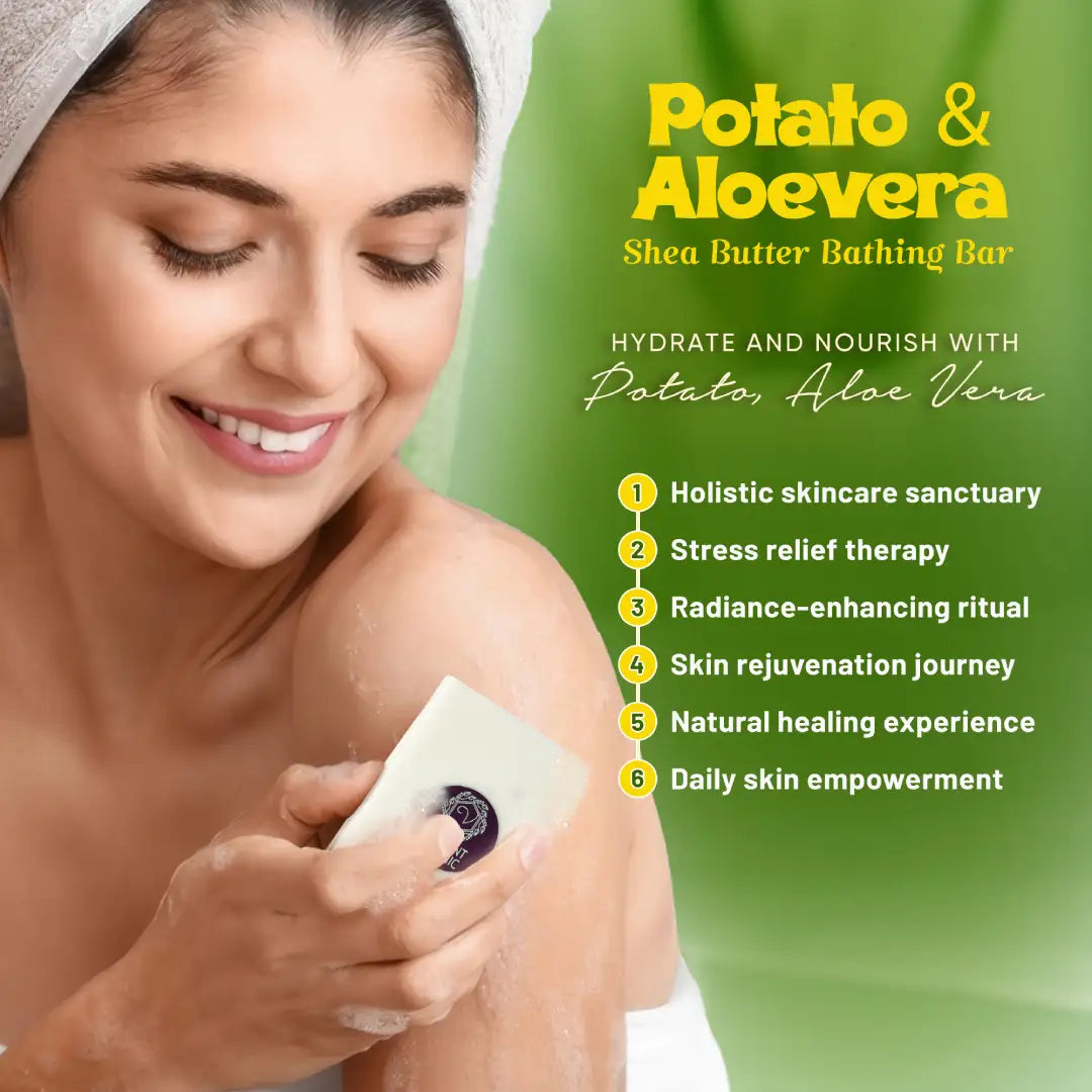 Potato & Aloevera Shea Butter Bathing Bar