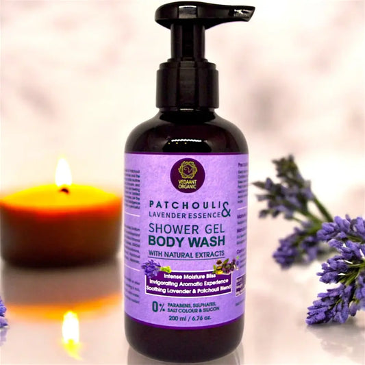 Patchouli & Lavender Essence Shower Gel/Body Wash with Natural Extracts